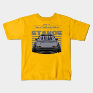 Roadster miata (gray) Kids T-Shirt